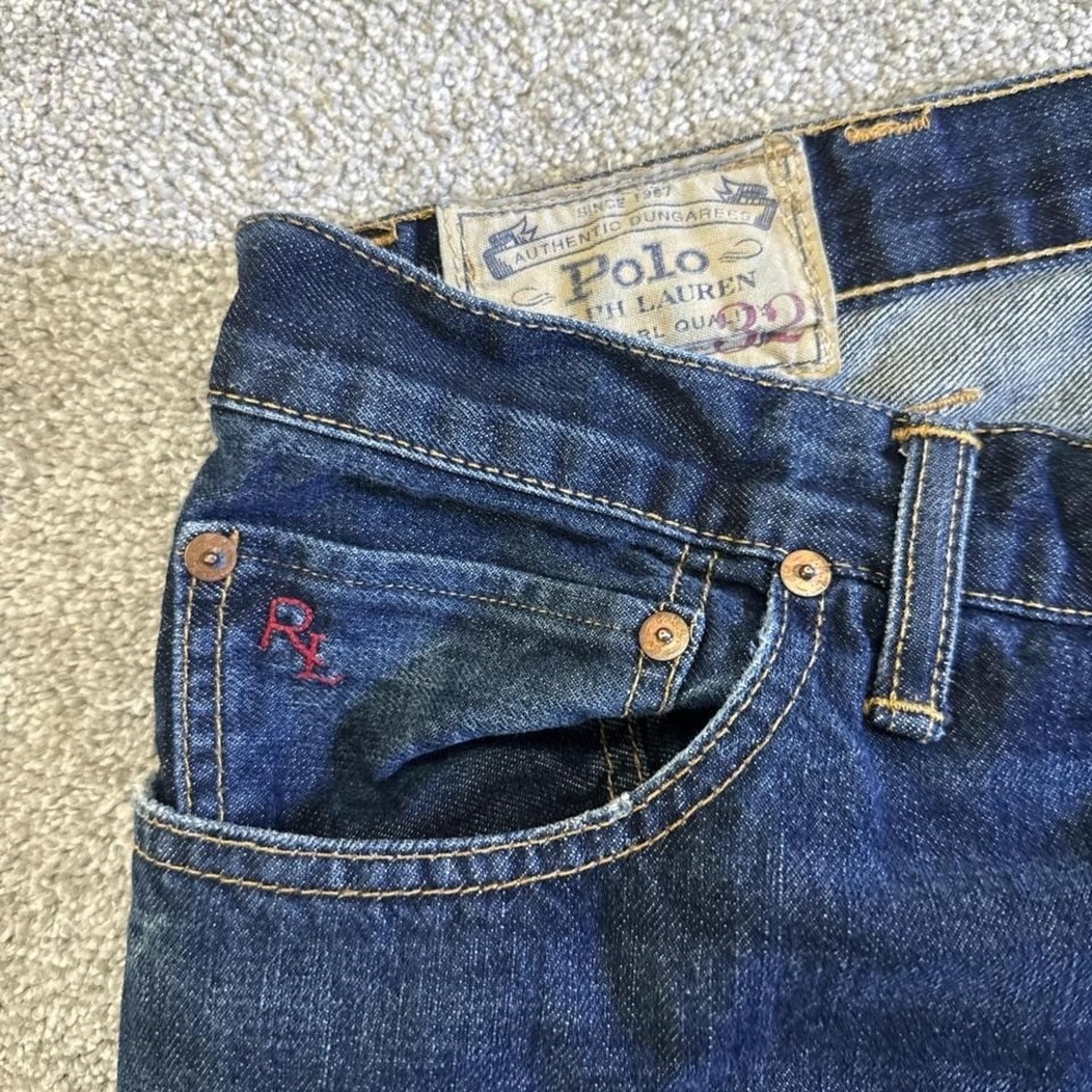 Y2K Polo Blue Jeans 42B x 32 Classic Denim Ralph Lauren Style - Picture 8 of 8